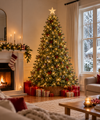 The Tinsel Tree™ — 7.5 ft Pre-Lit Noble Fir Christmas Tree