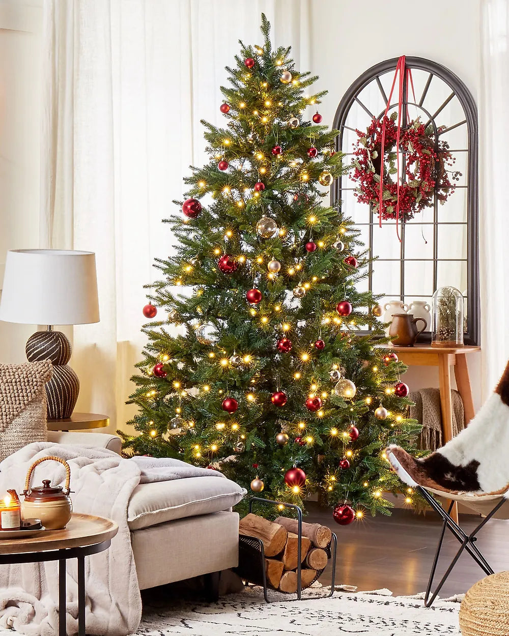 The Tinsel Tree™ — 7.5 ft Pre-Lit Noble Fir Christmas Tree